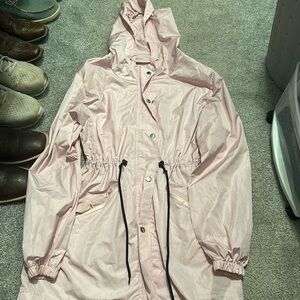 Pink rain coat